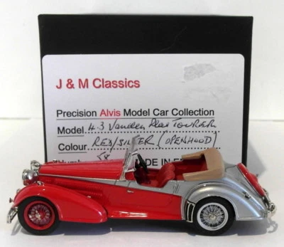 J&M Classics 1/43 Scale JM52 - Alvis 4.3 Vanden Plas Tourer - Red/Silver - Bild 1 von 3