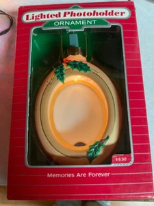 Hallmark Ornament Vintge Lighted Photo Holder 1987 NEW - Picture 1 of 6