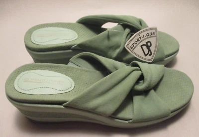 Sandalias de cuña Donald Pliner Sport-I-Que para mujer 8 verde niebla plataforma excelentes Foto 1 de 4
