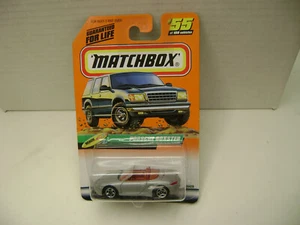 1998 MATCHBOX SUPERFAST #55 SILVER BROWN INTERIOR PORSCHE BOXSTER NEW ON CARD - Picture 1 of 6