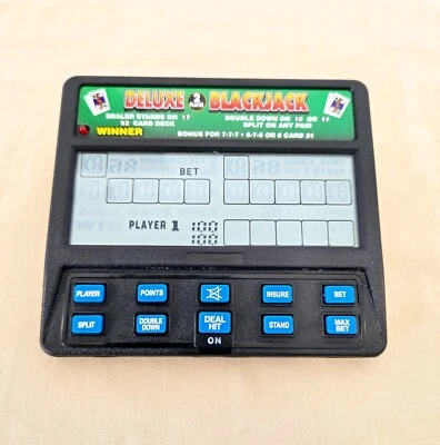 Radio Shack Deluxe Blackjack 21 Electrónica Portátil De Colección Funcionando 60-2654 Foto 1 de 3