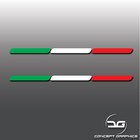 2x Italy Italian Flag Stripe Euro Car Window Bumper Dash Vinyl Decal Stickers