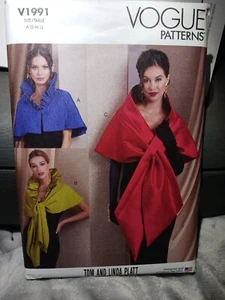 VOGUE PATTERN 1991 WRAPS MISSES SIZES SMALL MEDIUM LARGE UNCUT - Picture 1 of 6