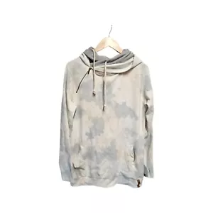 AMPERSAND AVENUE Sweatshirt Hoodie rosa Batik 1/2 Reißverschlusstaschen LARGE - Bild 1 von 5