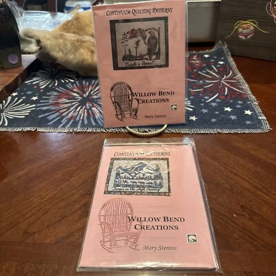 2 Mary Stenros Continuum Patterns Uncut Alaska Wildlife Eagle High Country Quilt - Image 1 of 4