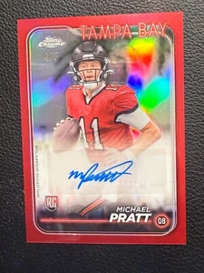 2024 Topps Chrome Auto Rc Red Refractor Michael Pratt 4/5 RA-MPR - Picture 1 of 2