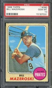 1968 TOPPS #390 BILL MAZEROSKI PSA 10 PIRATES HOF - Bild 1 von 2