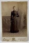 Antique Cabinet Card Photograph Young Woman Brooch Id'd Mary Anderson St Paul Mn