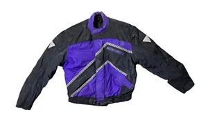 Vintage Hein Gericke Motorcycle Jacket Purple Black Men’s Size Large - Picture 1 of 7