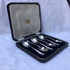 1939 Solid Silver Rare Set Celtic Triquetra Pattern Tea Spoons By Alkin Bros.