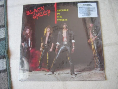 BLACK SHEEP 1985 "TROUBLE IN THE STREETS" NEW/SEALED VINTAGE US ENIGMA METAL LP - Image 1 of 2