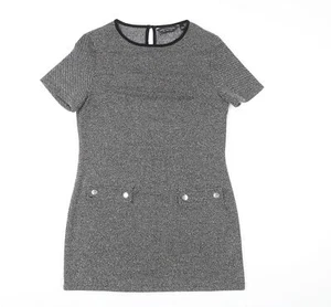 Dorothy Perkins Womens Grey Polyester Blend Mini Size 8 - Picture 1 of 10