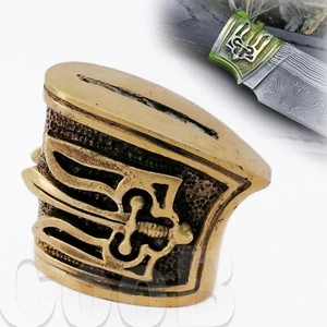 Nuevo perno protector de dedo de metal fundido a mano para mango personalizado de fabricación de cuchillos CooB - Imagen 1 de 2