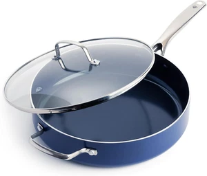 5QT Saute Pan Jumbo Cooker Skillet with Helper Handle and Lid, Non-Toxic Pfas-Fr - Picture 1 of 12