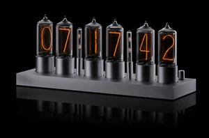 ZIN18 IN18 New Nixie Tube Clock Silver Aluminium Case WIFI Android/Iphone Setup - Picture 1 of 7