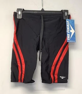 The Finals Mens Black Red Drawstring Splice Reactor Swimsuit Jammer Size 32 - Picture 1 of 6