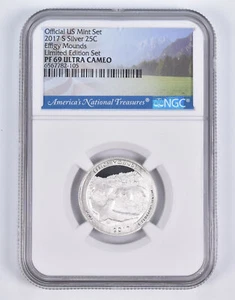 2017-S Silver PF69 ANT Effigy Mounds Quarter Limited Edition NGC - Picture 1 of 5