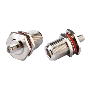 10-PCS SMA Jack Female to N Jack Female Bulkhead Mount Coaxial Connector Adapter - Picture 1 of 4