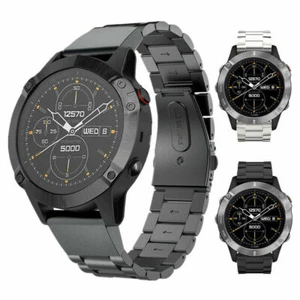 For Garmin Fenix 5X /Fenix 3/ HR Stainless Steel Quick Release Watch Band Strap - Picture 1 of 5