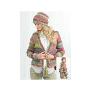 Knitting Pattern James C Brett JB245 Chunky Cardigan & Hat - Picture 1 of 1