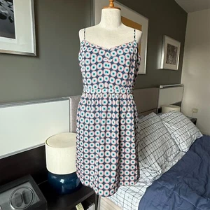 - J. Crew Printed Floral Cami Sundress Light Flowy Fabric Stretch Waist US 12 - Picture 1 of 7