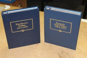 2 Whitman Kennedy Half Eisenhower Dollars 1971-1978 Books Coin Album Binders - Picture 1 of 4