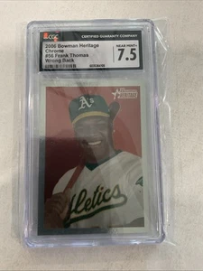 Errore posteriore sbagliato 2006 Bowman Heritage HOF Frank Thomas #56 lamina argento ♨️⚾️Q - Foto 1 di 4