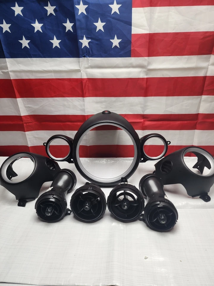 2007-2009 MINI COOPER S R56 VELOCÍMETRO PAINEL ACABAMENTO CONJUNTO DE VENTILAÇÃO AC FABRICANTE DE EQUIPAMENTO ORIGINAL LOTE 694 - Imagem 1 de 1