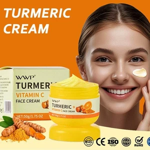 Curcuma Vitamina C Crema Viso 50g Idratante Sbiancante Illumina Pelle - Foto 1 di 7