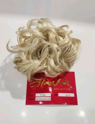 Curly Scrunchie Ponytail Synthetic 3" 613 Blonde Messy Bun - Image 1 of 4