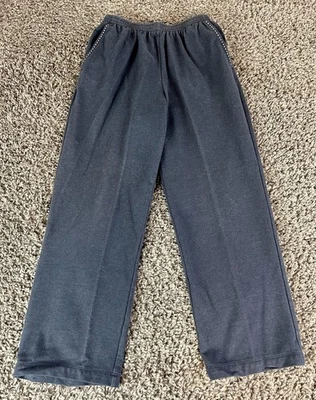Alfred Dunner Pants Women 8P Petite Blue Straight Leg Rhinestone Pockets Stretch - Image 1 of 4