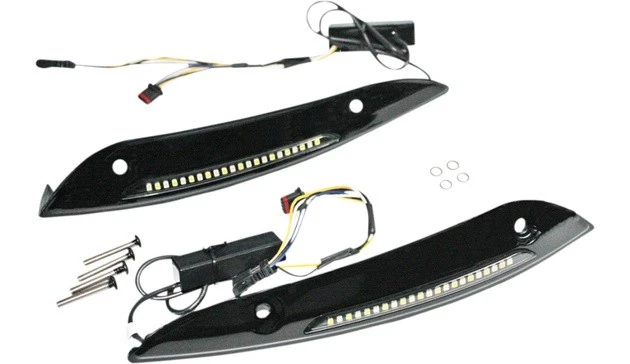Custom Dynamics Genesis 4 LED Windshield Trim Black Harley Davidson Road Glide - Imagem 1 de 1
