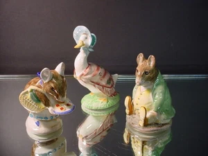Royal Albert Beatrix Potter 3 Figurines Jemina, Samual, Appley Dapply England - Picture 1 of 8