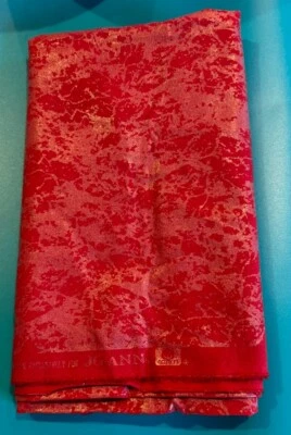 Joann’s Red Sheen Blended Fabric Remnant 34" x 40" - Image 1 of 2