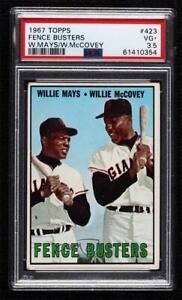 1967 Topps Willie Mays Willie McCovey #423 PSA 3.5 HOF
