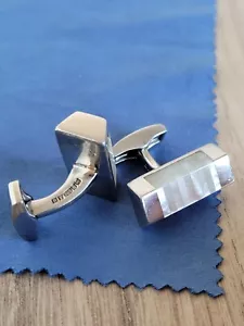Gemelli vintage Tateossian in argento sterling 925 e madreperla - Foto 1 di 12