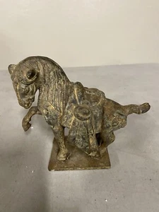 Vintage Japanese Cast Iron War Horse “ Kisouma” Tang Dynasty 5” High - Picture 1 of 6