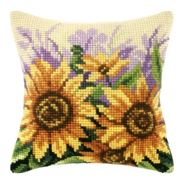 Orchidea Cushion cross stitch kit Sunflowers on meadow 9124 - Image 1 of 1