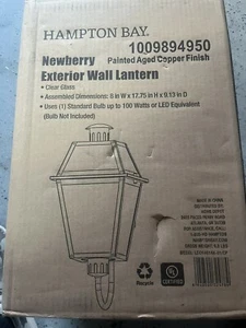 Newberry 17.75" Painted Aged Copper Finish Outdoor Wall Sconce with Clear Glass - Picture 1 of 2