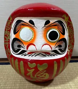 Japanese Red Lucky Daruma Doll Size 10 33CM 12.9" Made in Japan - Imagen 1 de 6