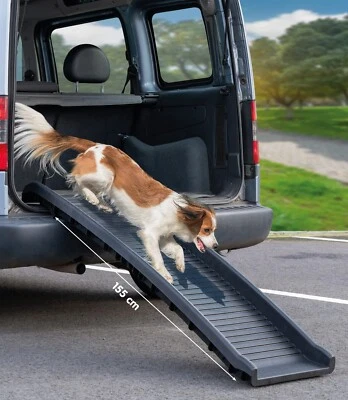 Hunderampe Auto KFZ PKW Hunde Rampe Treppe faltbar klappbar Einstiegshilfe 155cm - Bild 1 von 4