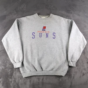 Vintage 90s Phoenix Suns Sweatshirt Mens L Large NBA Gray Logo Athletic - Picture 1 of 16
