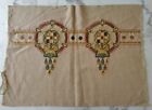 Vintage Embroidered Pillow Cover Antique Floral Arts and Crafts Nouveau