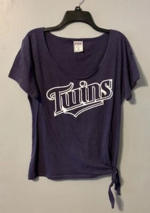 PINK Victoria's Secret Minnesota Twins MLB Baseball Tee T-Shirt Size Medium Top - Picture 1 of 3