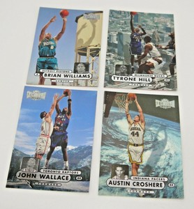 2006 Skybox Metal Universe NBA 32 Tyrone Hill 24 Wallace 38 Crochere 82 Williams