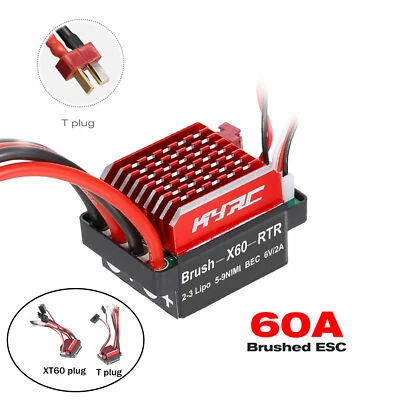 Brush ESC 60A Part Electric Speed Controller for 1/10 RC Model Truck Vehicle - Image 1 of 2