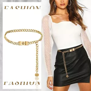 Women Waist Chain Belts Belly Chain Dress Pants Accessories Adjustable Waistband - Picture 1 of 33