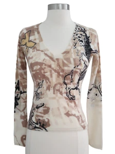RAW 7 printed Cashmere sweater sz S - Picture 1 of 4