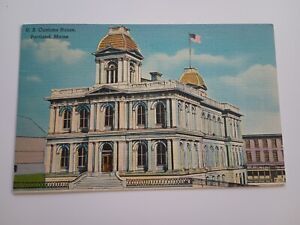 Vintage Postcard U.S. Customs House Portland Maine