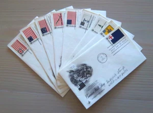 Sc. 1345 - 1354 Historic Flags Lot / 10 - First Day Cover Art Craft FDC 1968 - Picture 1 of 4